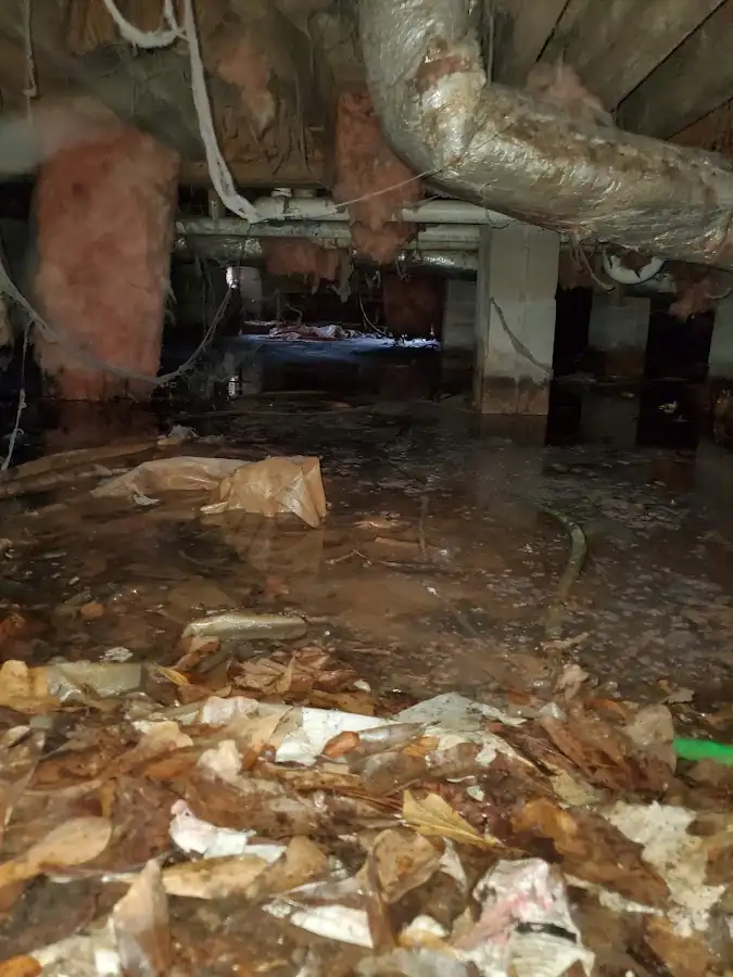Crawl space flood assessment for Commercial Water Damage Restoration in Milledgeville